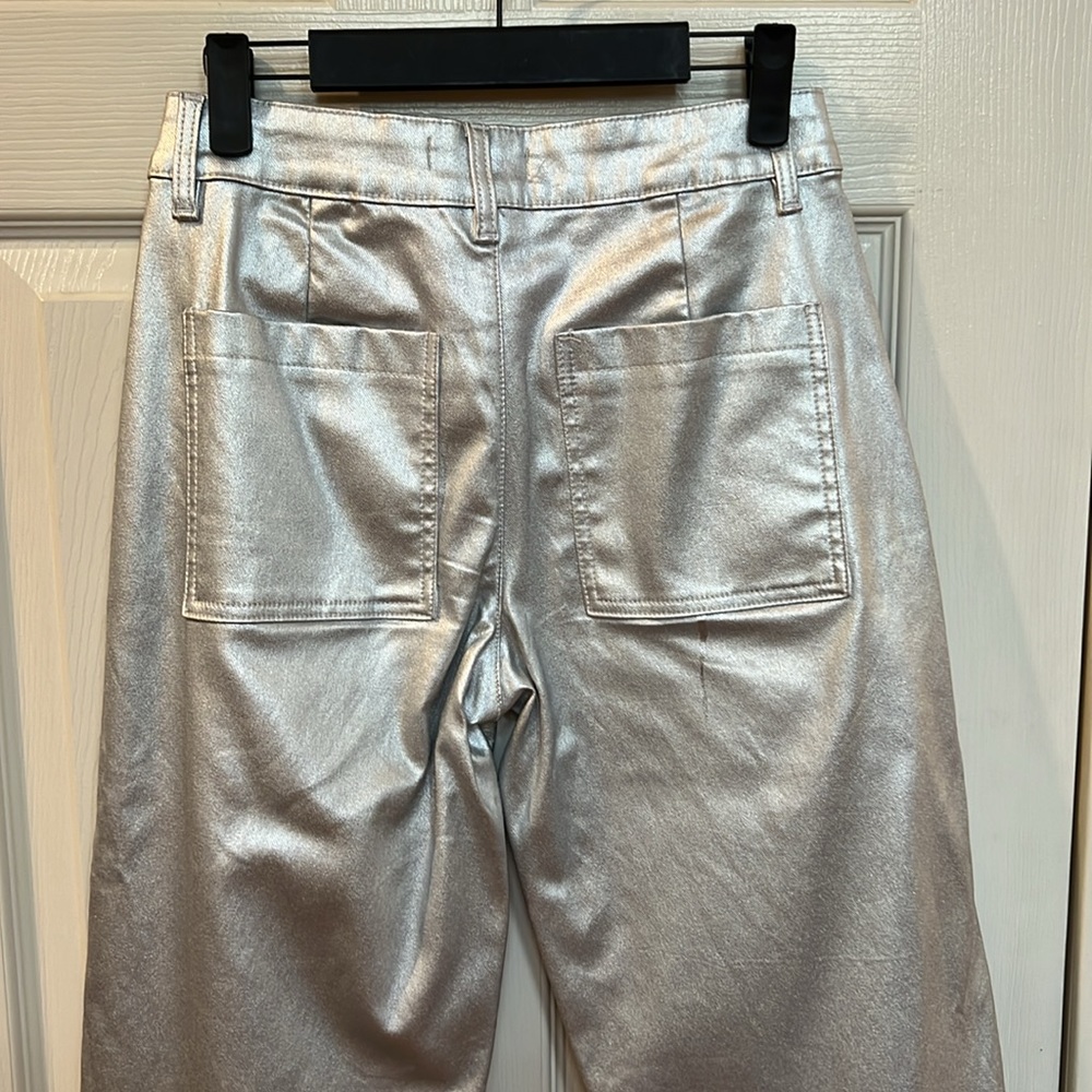 Metallic silver slacks - Picture 3 of 5